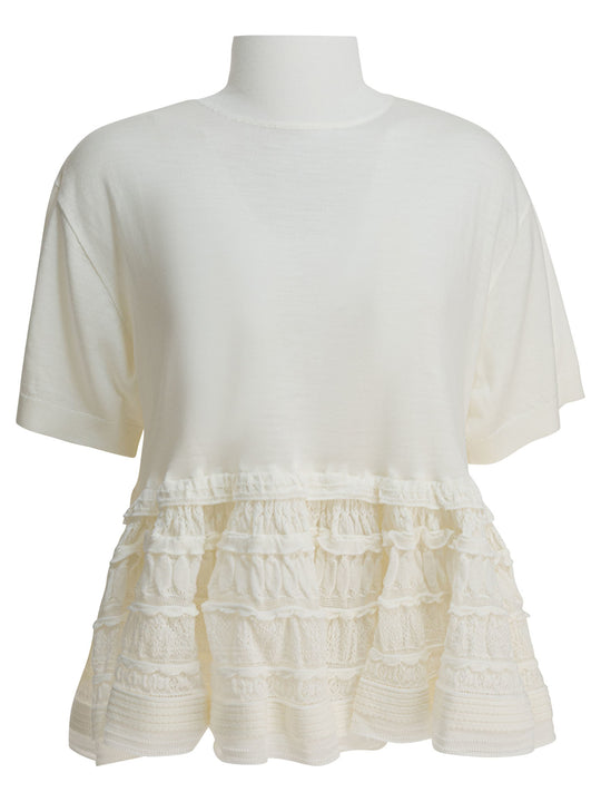 Virgin Wool T-Shirt T-Shirts White