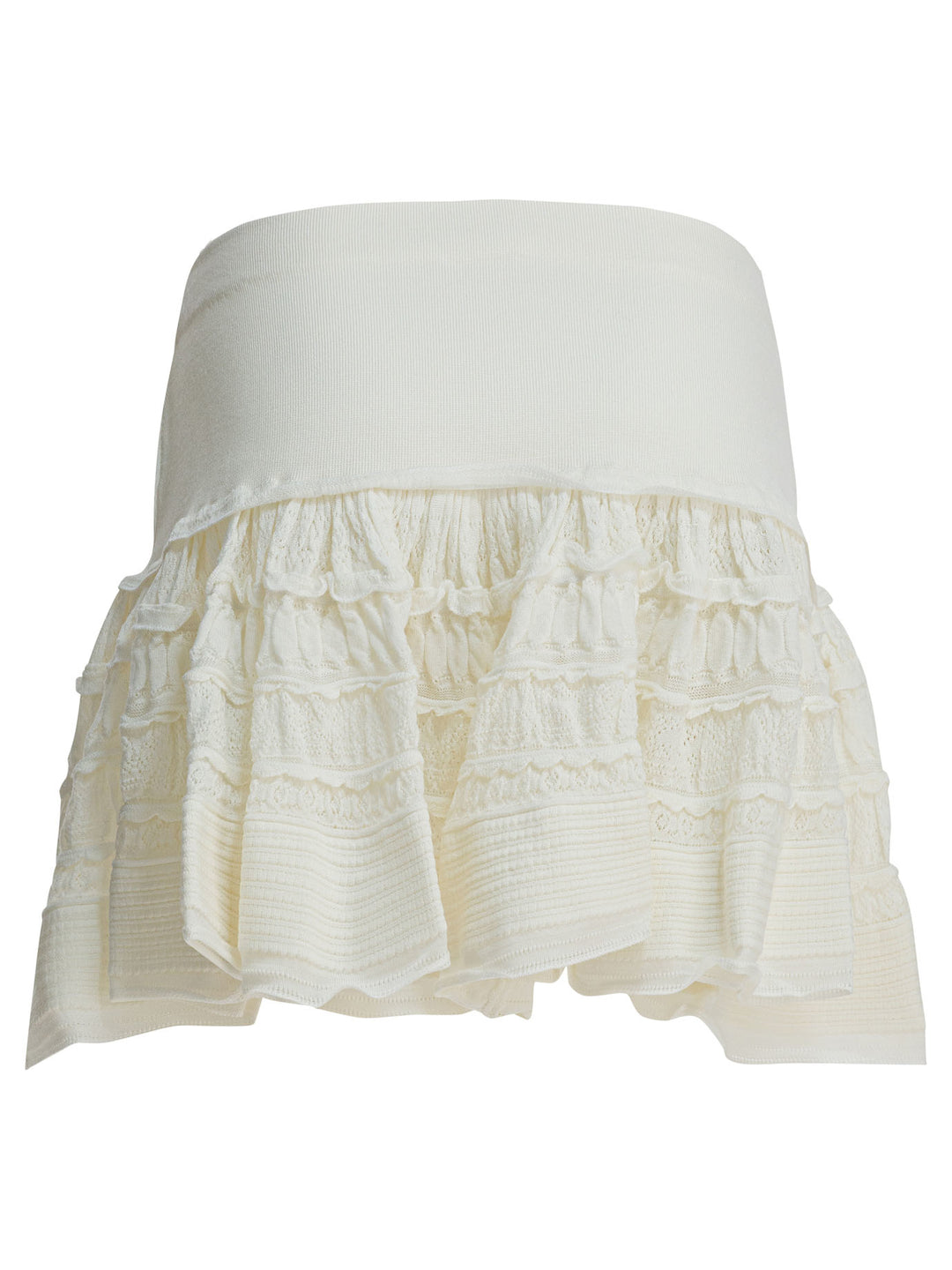 AlaïA Miniskirt With Ruffles Skirts - White | d96d70ea4408fd92fbea6aaeb6e4dcf3411e09d3
