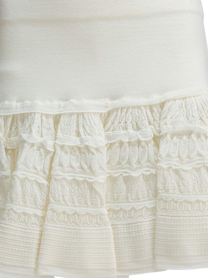 AlaïA Miniskirt With Ruffles Skirts - White | a7e6b6052ec0ed6788d0c279caee8a38f9b25fb1