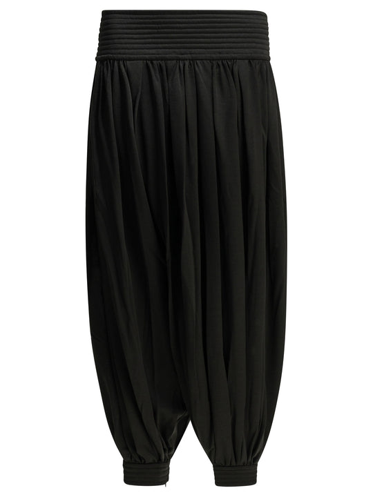 Casual Wool-Blend Pants Trousers Black