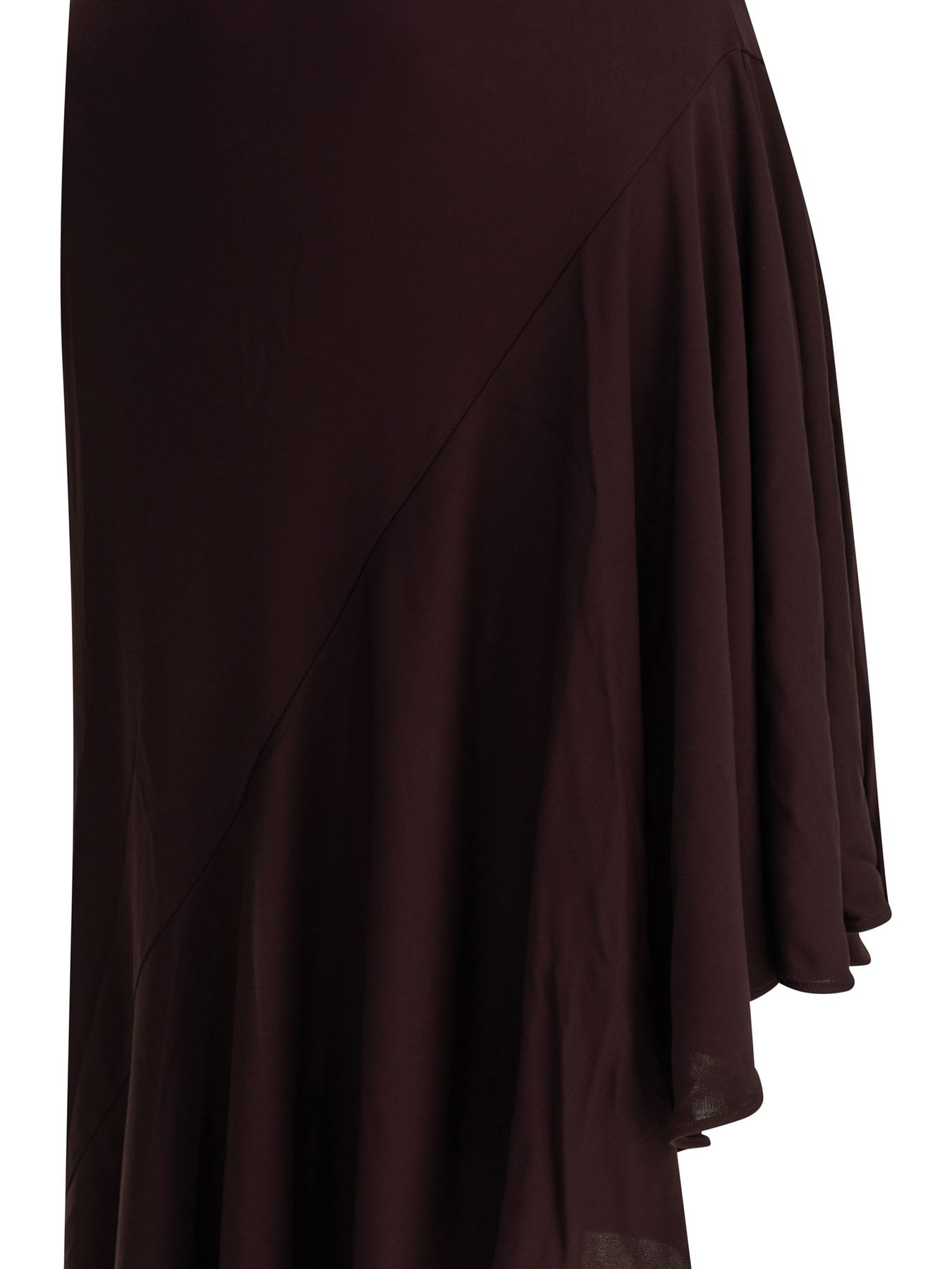 AlaïA Asymmetrical Midi Dress Dresses - Bordeaux | 80b70a5b4b1b0a332222462945d6386b96327939