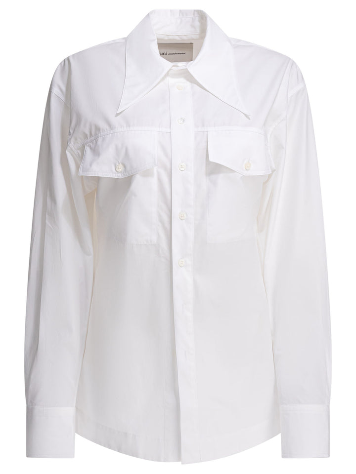 Ami Paris Casual Shirt Shirts - White | 2840c4e70677965d79f071a248a1c24aa19813b9