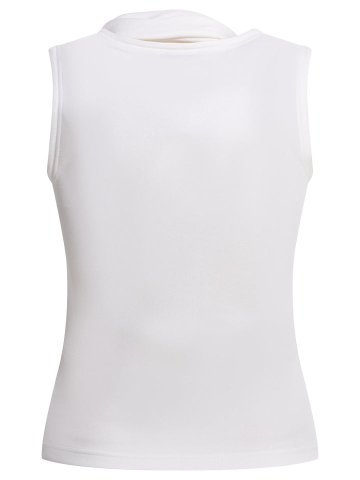 Ami Paris Casual Draped Top Tops - White | ecf867186df5d43f88bedd9c1d35beabe05aa177