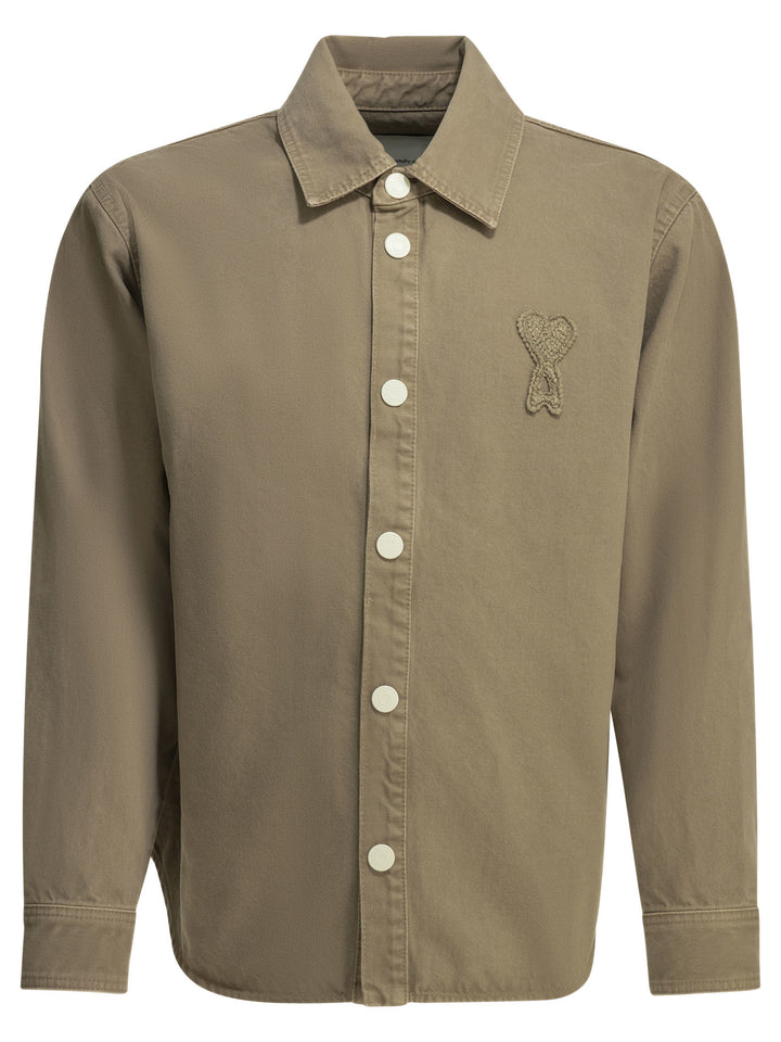 Ami Paris Ami De Coeur Jackets and Coats - Beige | c44e26e260575c3bffaed26f1c82848c03a81147