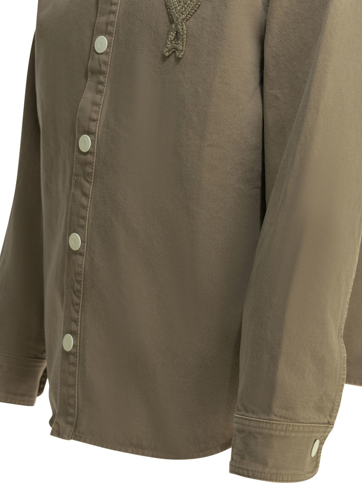Ami Paris Ami De Coeur Jackets and Coats - Beige | 861b8d5be603540eb68314e08f8e59e5a7e0e519