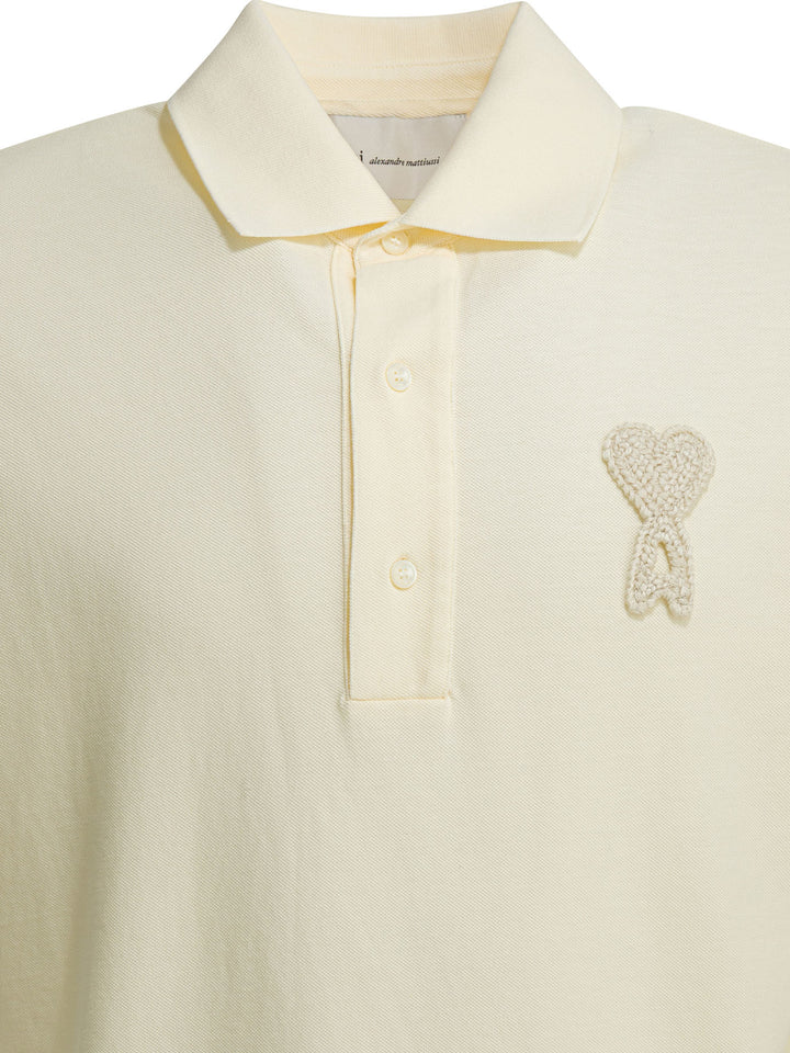Ami Paris Polo Shirt With Buttons And Logo Polo shirts - White | 9bb036acfae3ae36716127af5b71a3dcffc351b5