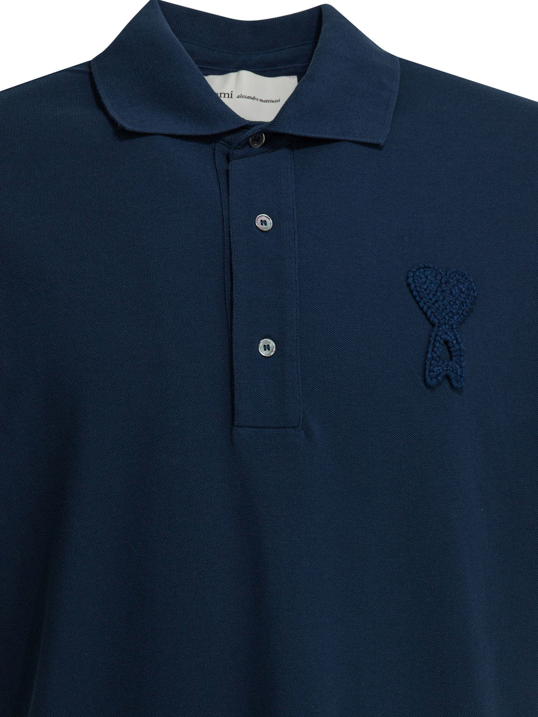Ami Paris Polo Shirt With Buttons And Logo Polo shirts - Blue | ada62c979672d5a329f34b9aabca06f2d6413643