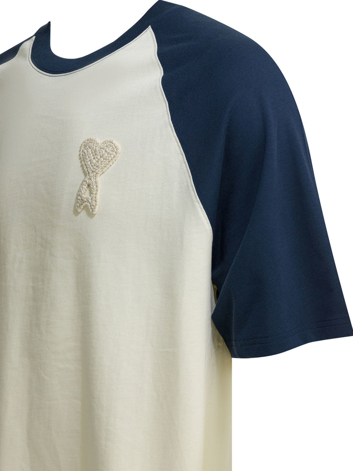 Ami Paris Ami De Coeur T-shirts - Blue | bbe18fc5d8c305182f9c2353fcfaf85441b57a17
