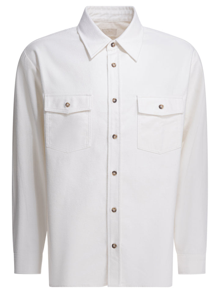 A.P.C. Cotton Overshirt Jacket Jackets and Coats - White | 595f423180499fde465ad836bfd586a3c76b86eb