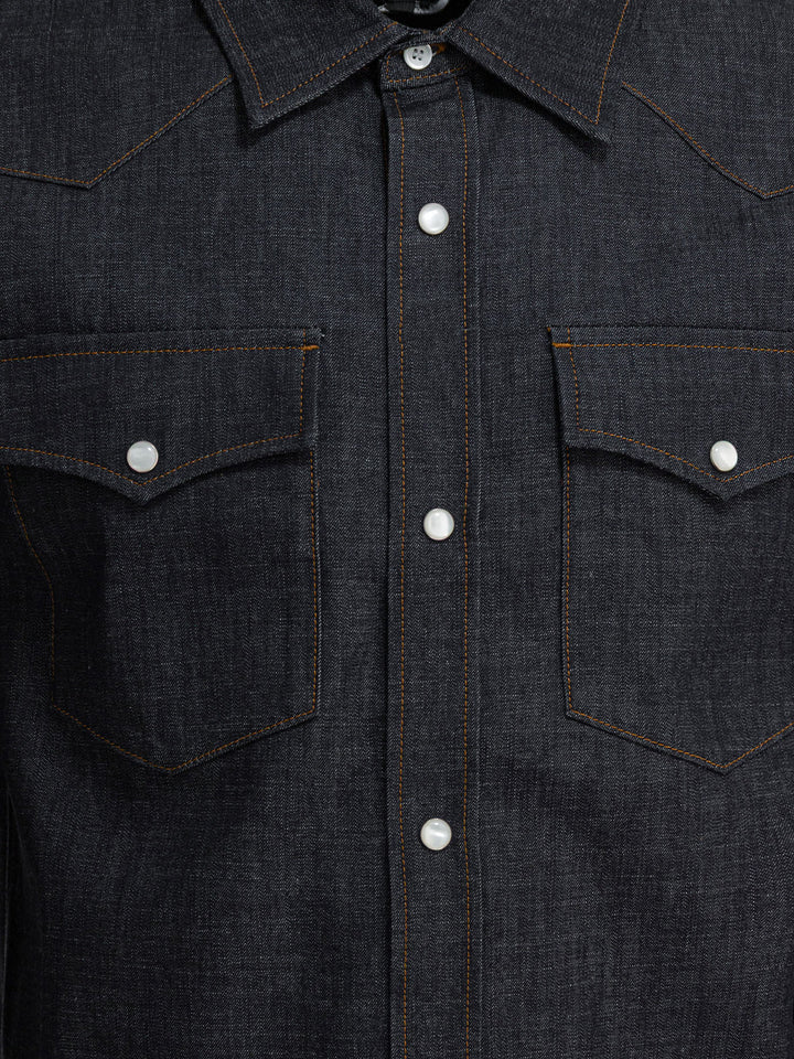 A.P.C. Western Denim Shirt Shirts - Blue | 8759a9ae7afa9af5e6a5ff129fc47e5468ed7695