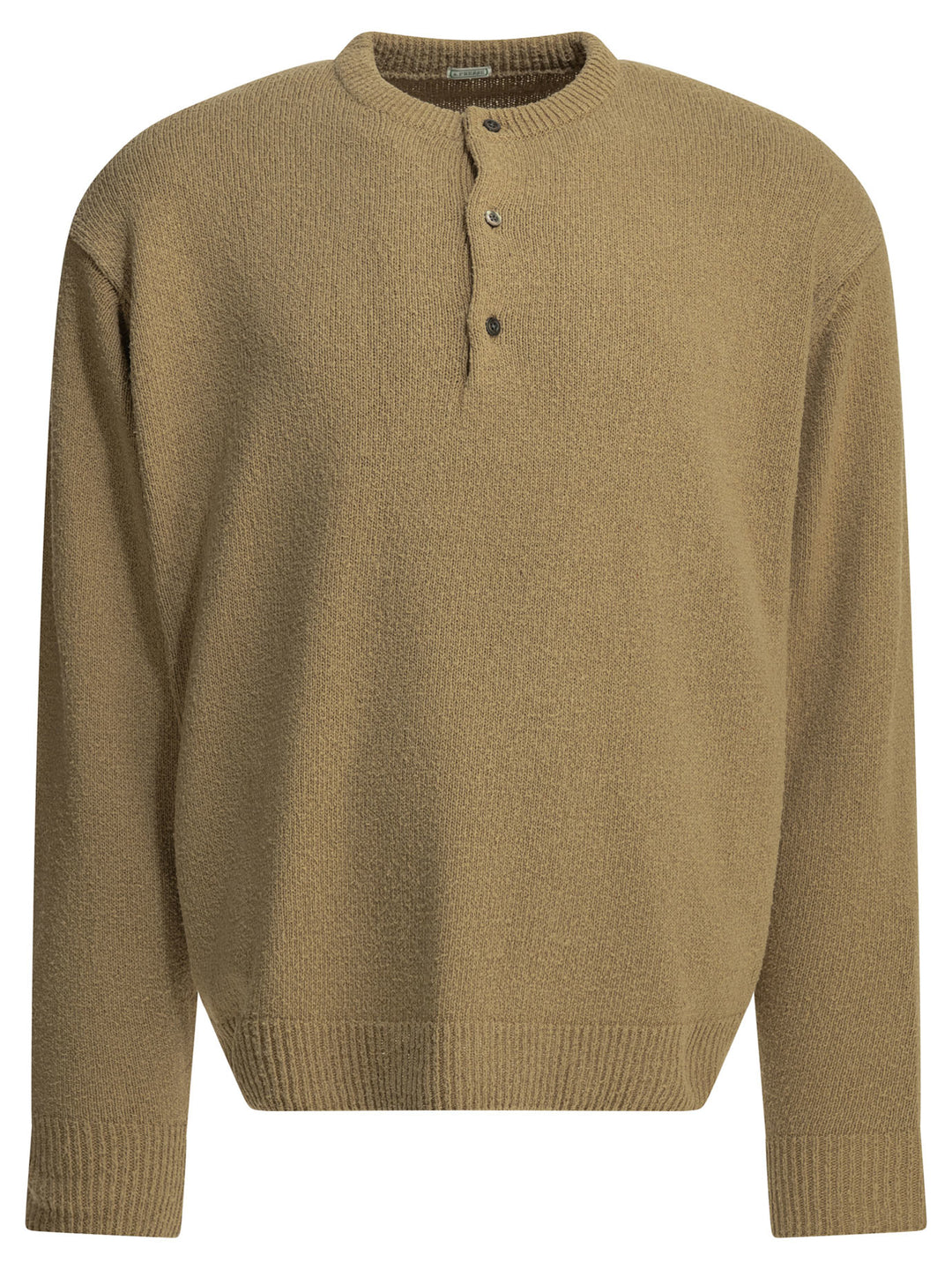 A.Presse Crew-Neck Sweater With Buttons Knitwear - Beige | eab1630ba7e44b017de01432232aad94942d0c44