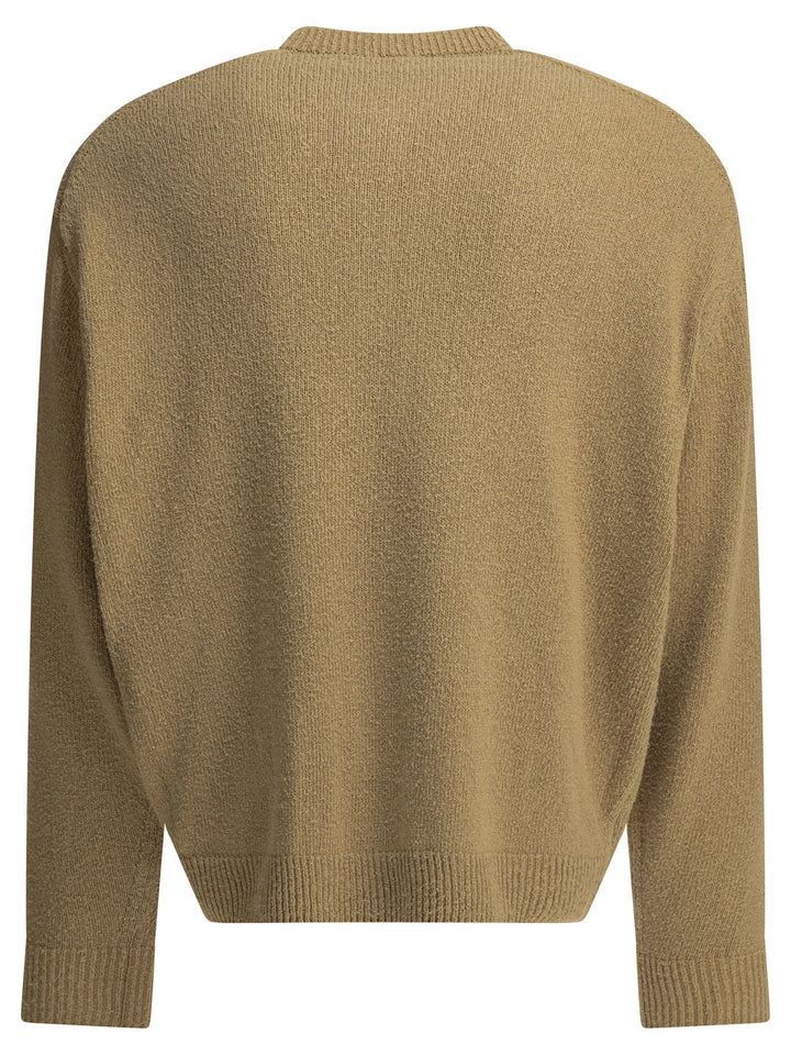 A.Presse Crew-Neck Sweater With Buttons Knitwear - Beige | 7e495d502a54e8b910b9ef25634d9844adab5967