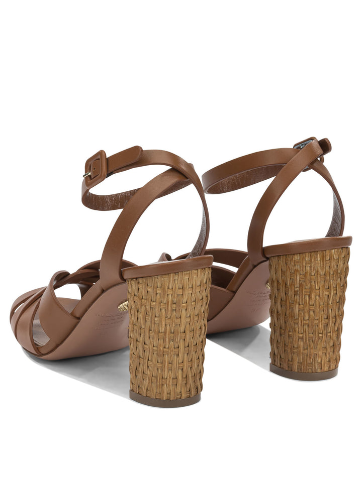 Aquazzura Copacabana 85mm Sandals - Brown | 7a07964561a801ce81f2d16fdffdef99b4370161