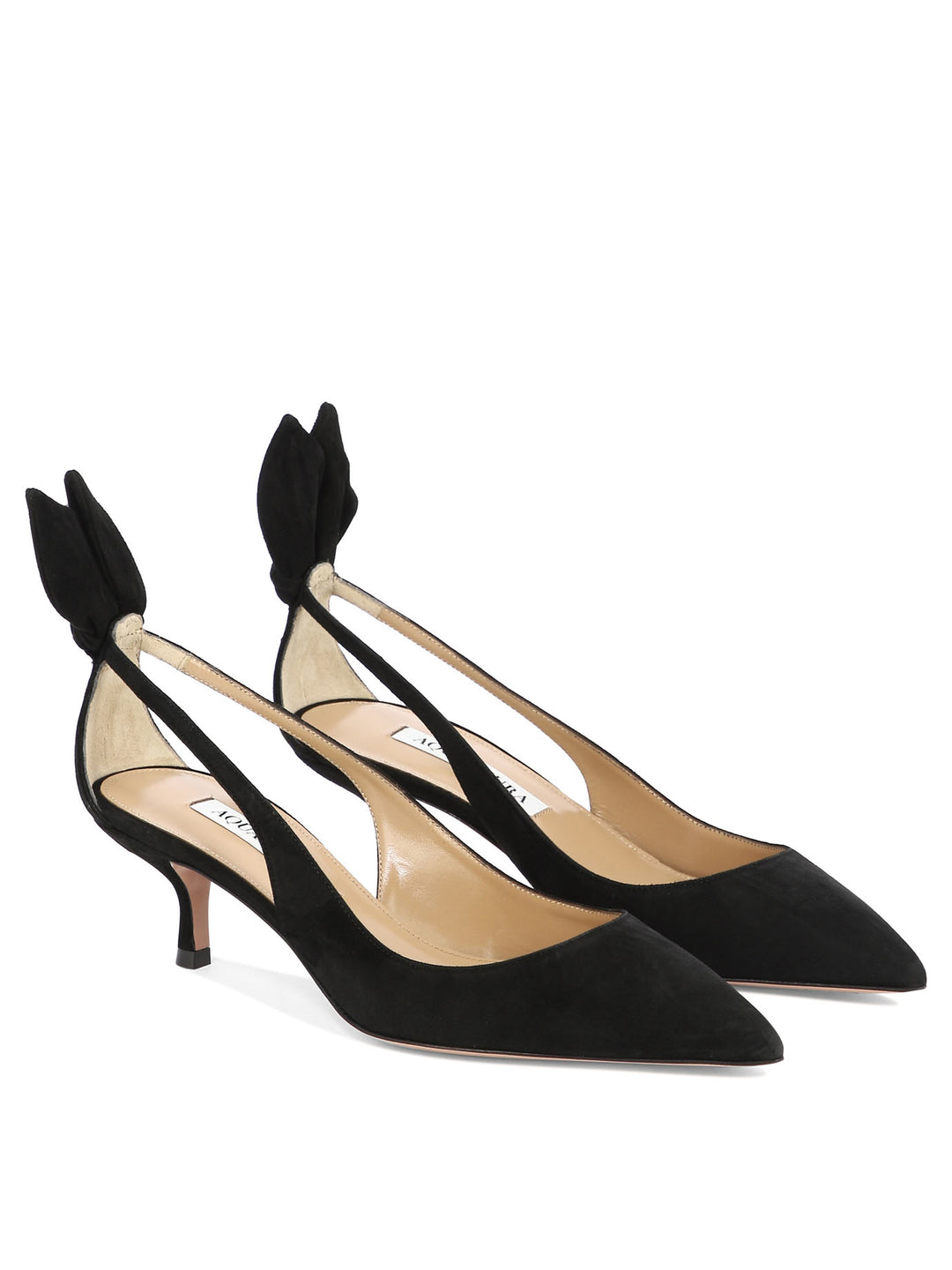 Aquazzura Bow Tie Pump 50 Mm Heeled shoes - Black | a09e5b8f233ee0eba7bed44d78885cd3971c817d