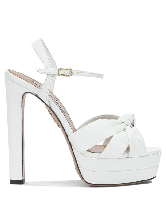 Nina Plateau 130mm Sandals White