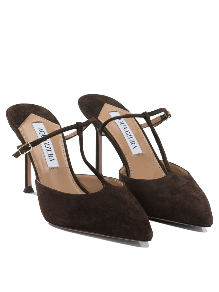 Aquazzura Sorbonne 85 Mm Heeled shoes - Brown | f81348e8818a173308720b6ba1a76b91ae18b18a