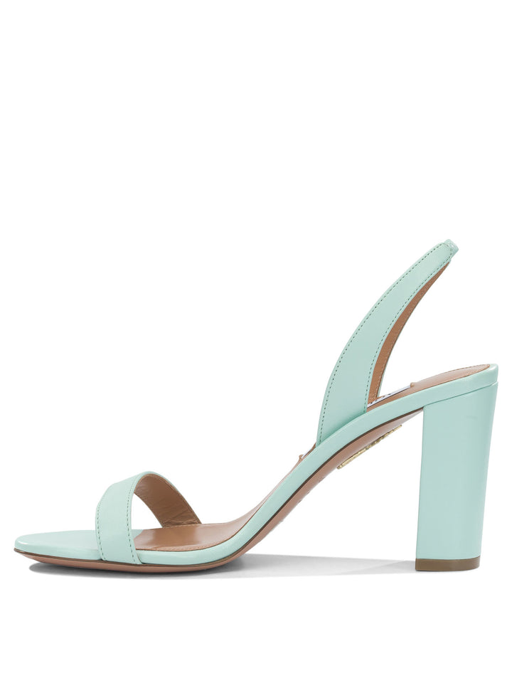 Aquazzura So Nude Block 85mm Sandals - Light blue | e9e23b6d04c2fcc92c8007a8491645606a47bc8c