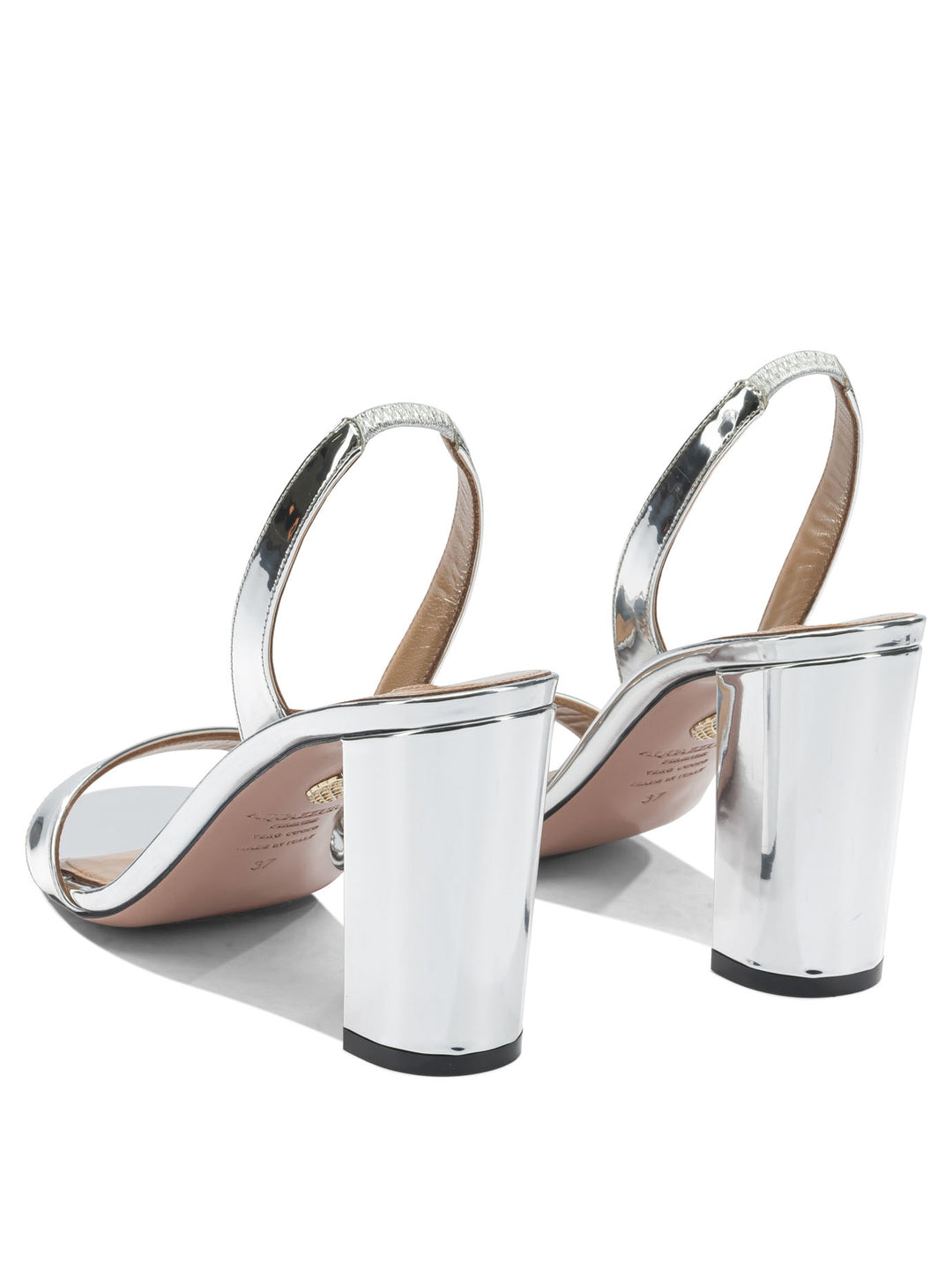 Aquazzura So Nude Block 85mm Sandals - Silver | dcbf7d3225c46ccd1c1275d8ee34f01ca8984998