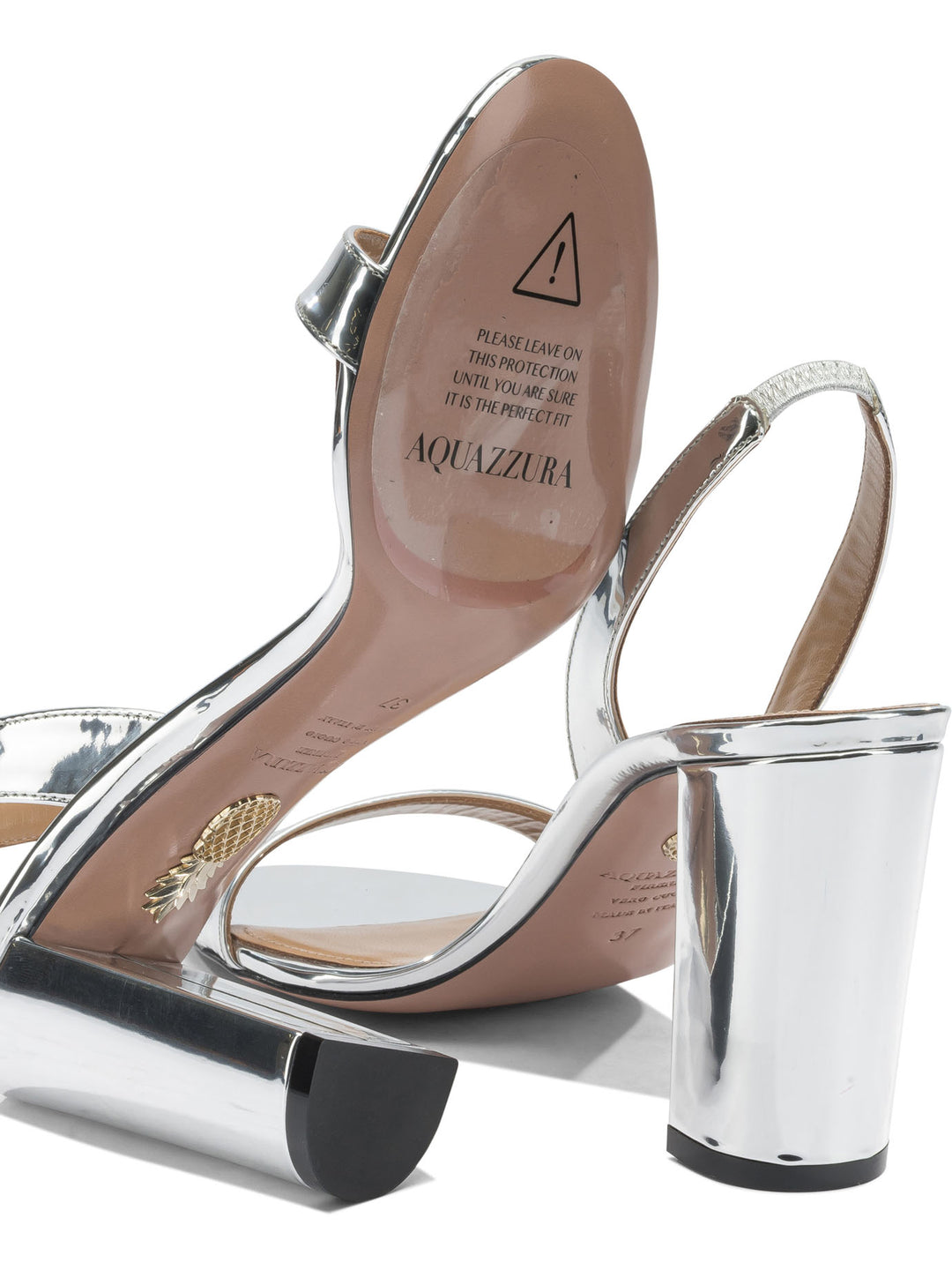 Aquazzura So Nude Block 85mm Sandals - Silver | ba72c90f794832d14af4a91805e2539f676a2819