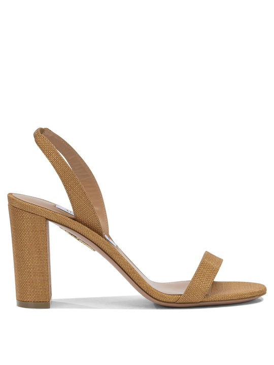 So Nude Block 85mm Sandals Brown
