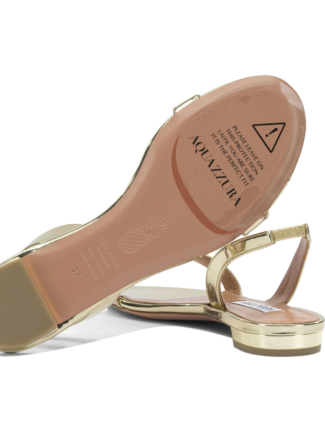 Aquazzura So Nude Flat Sandals - Gold | 831a2b518ae32fc4c23993f83fae3da8314f896f
