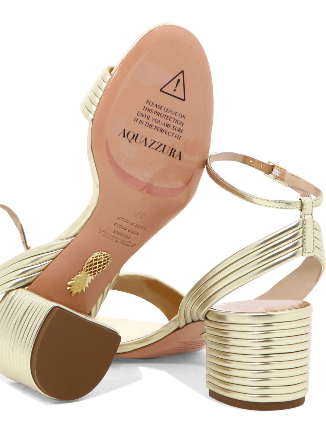 Aquazzura Sundance Sandal 50 Mm Heeled shoes - Gold | 16b5af25518e94ef2690a257e25c659b0060198d