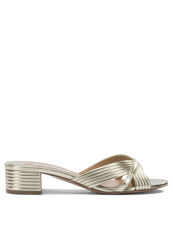 Aquazzura Sundance 35 Mm Sandals - Gold | 5724c82796b149f7e40ff2c4a578043c4101b3cd