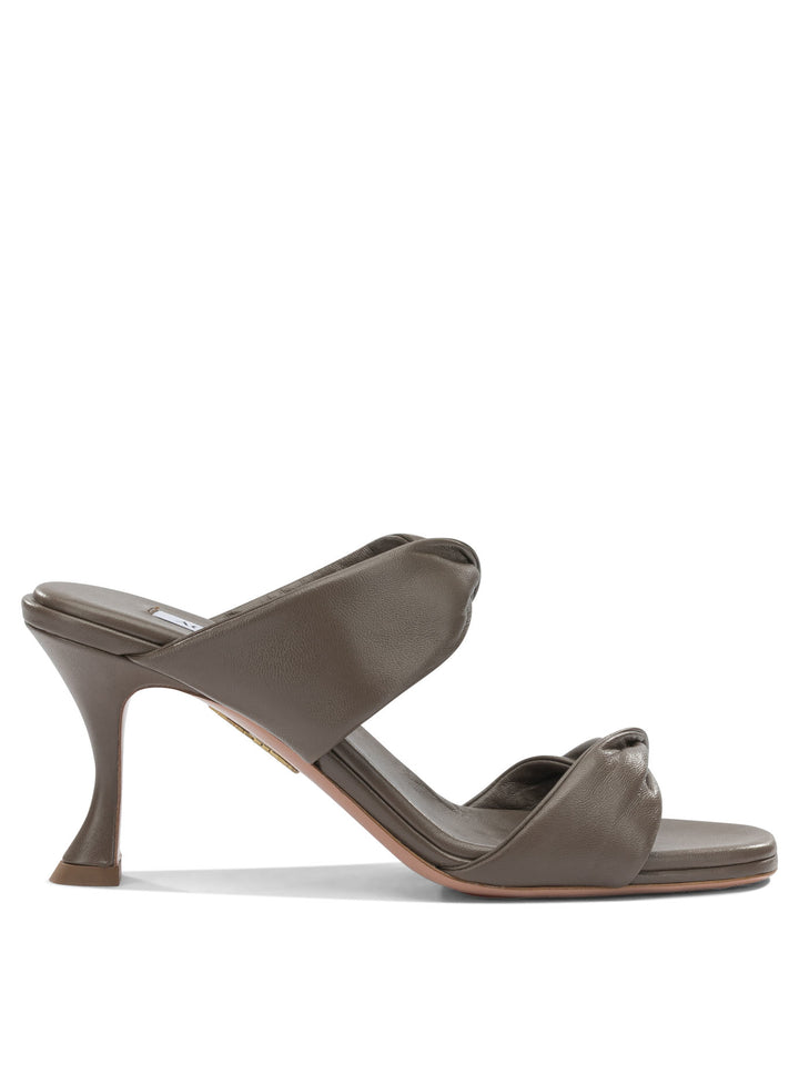 Aquazzura Twist 75mm Sandals - Brown | d8ff41386e90423dd9b73262b4783e22c144b323