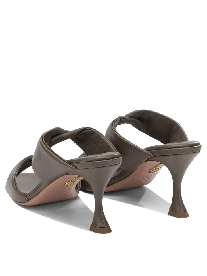 Aquazzura Twist 75mm Sandals - Brown | a46aa1689eff92c0b0f4cef42f9537ca59f539f6