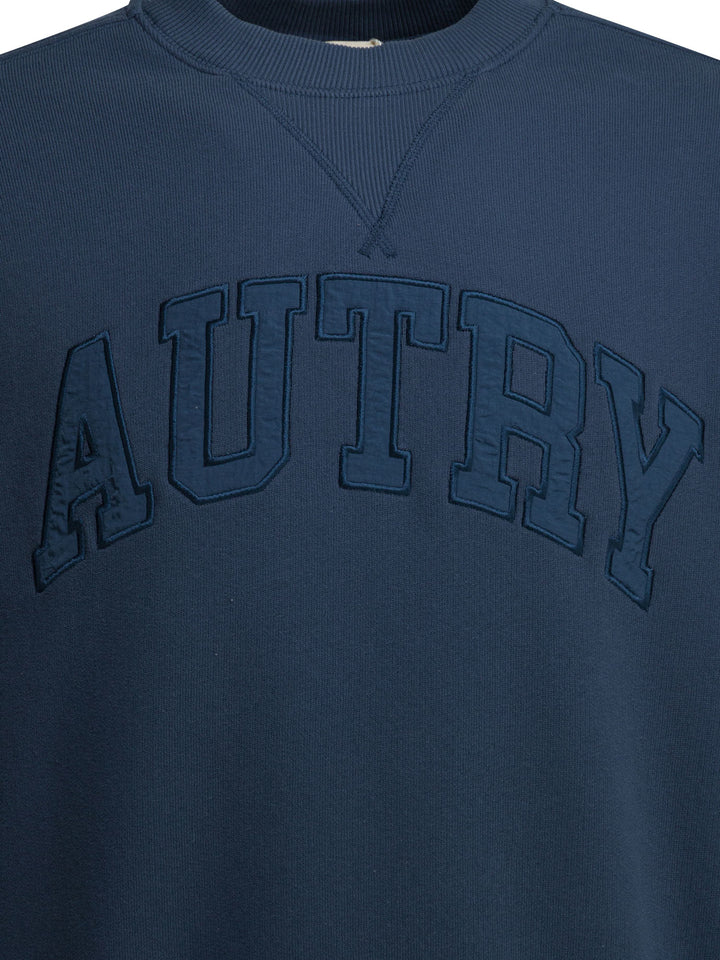 Autry Crewneck Sweatshirt With Logo Sweatshirts - Blue | 2826a32406b9f7068d4636163dc9ff9eb0a3070b