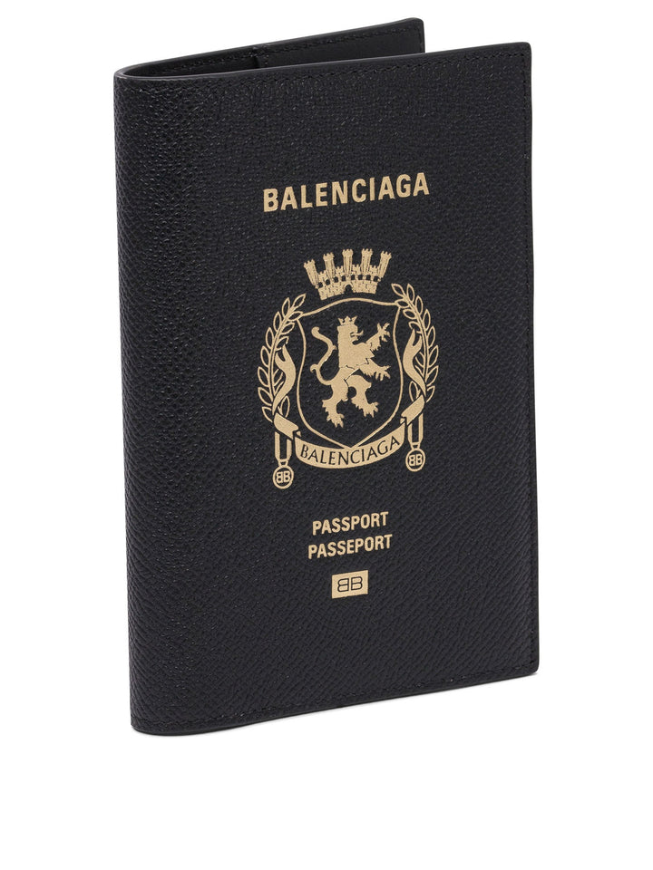 Balenciaga Leather Passport Holder Wallets & Card holders - Black | 9d0f939d7d6ef4cd7380fb351173213429cef490