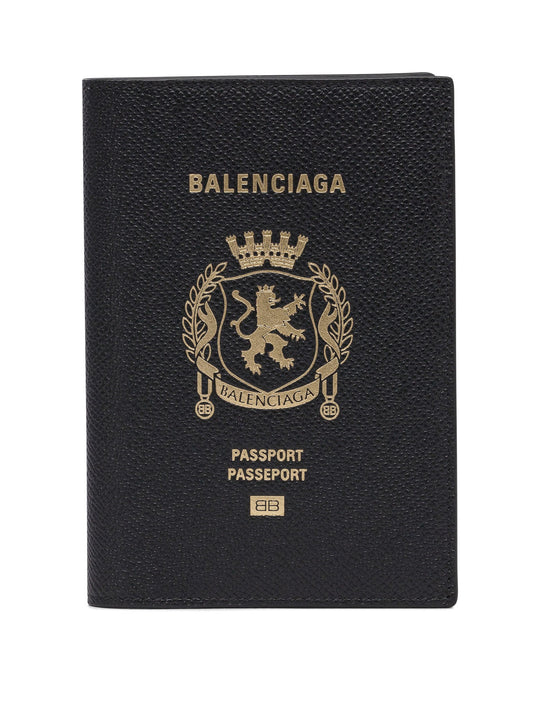 Leather Passport Holder Wallets & Card Holders Black