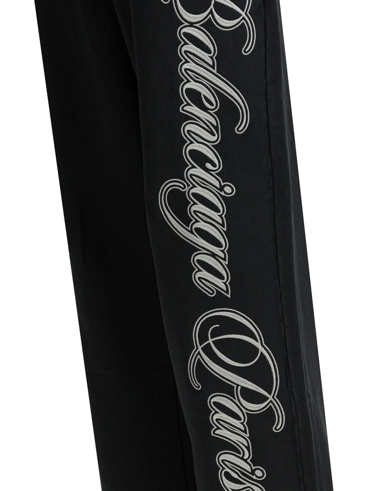 Balenciaga Baggy Cursive Trousers - Black | 94aba60505a3dab49f88b0d7852555e9e1dc23b1