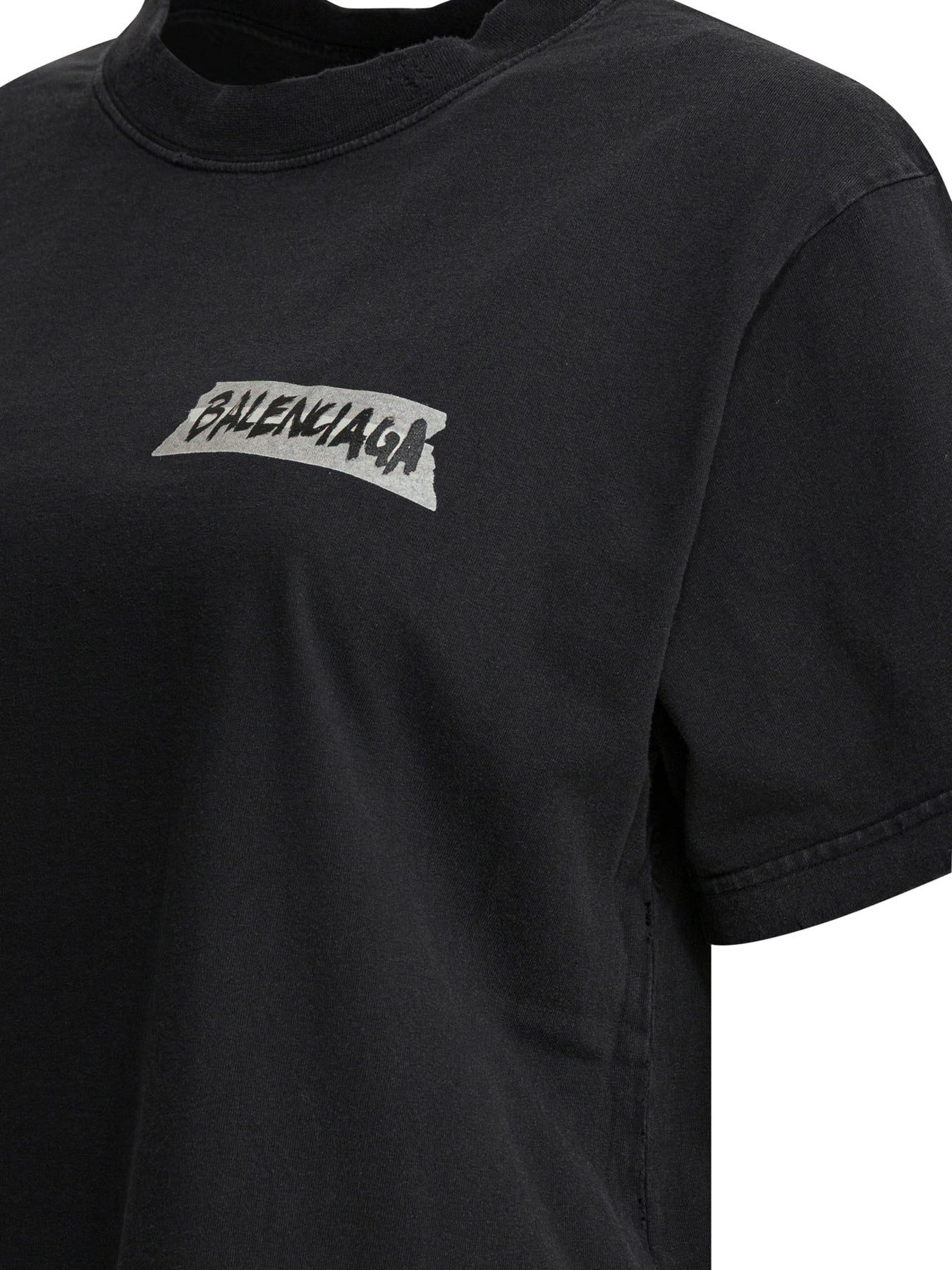 Balenciaga Masking Tape T-shirts - Black | 0b936775630301968617d70c872bdd994dca7a68
