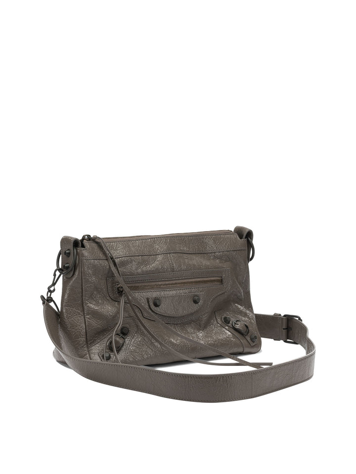 Balenciaga Le City Moto Shoulder Bags - Grey | 76b36370aa53a98abe1e7558b1c3e6abca611dcd