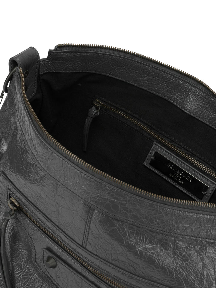 Balenciaga Le City Moto Shoulder Bags - Black | 652e42b9594c25d23306d9ded792d72a60c71183