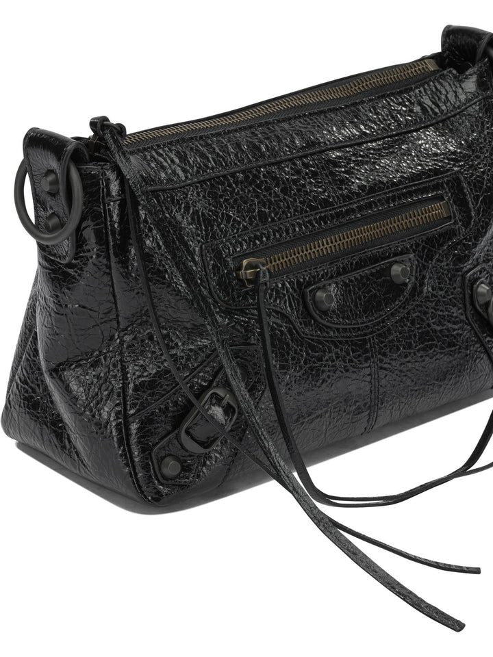 Balenciaga Le City Moto Mini Shoulder Bags - Black | 7c1c0087673b42cd99558ac37214ebf9fd59591c