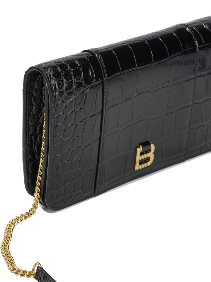 Balenciaga Hourglass Pouch - Black | f2745ffe794a74aca260d3219bed1d51592ef715