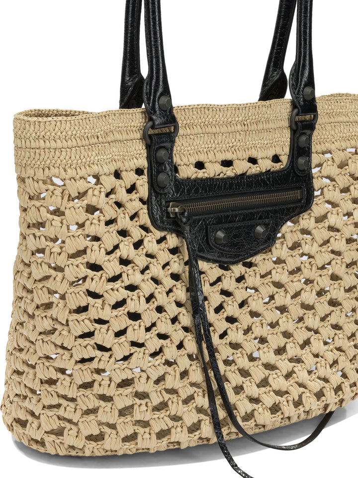 Balenciaga Le City Basket Shoulder Bags - Beige | 2218afdd76c794cd3017ece594827aa5b1c11f33