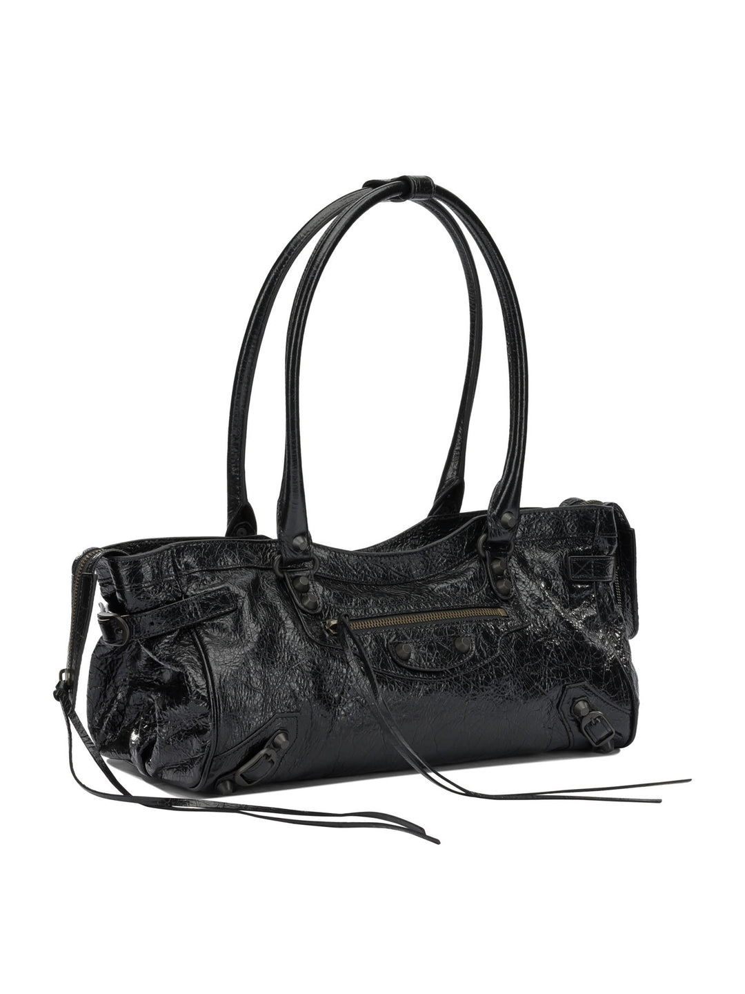 Balenciaga Le City East West Shoulder Bags - Black | 6406582d3da6b607cd42ae552de093f65b2d7534