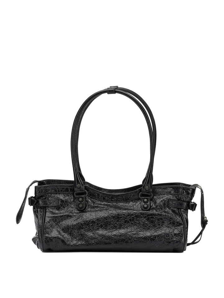 Balenciaga Le City East West Shoulder Bags - Black | 2de8445d6cd99baefe940b2c5380c3544cbb3f85