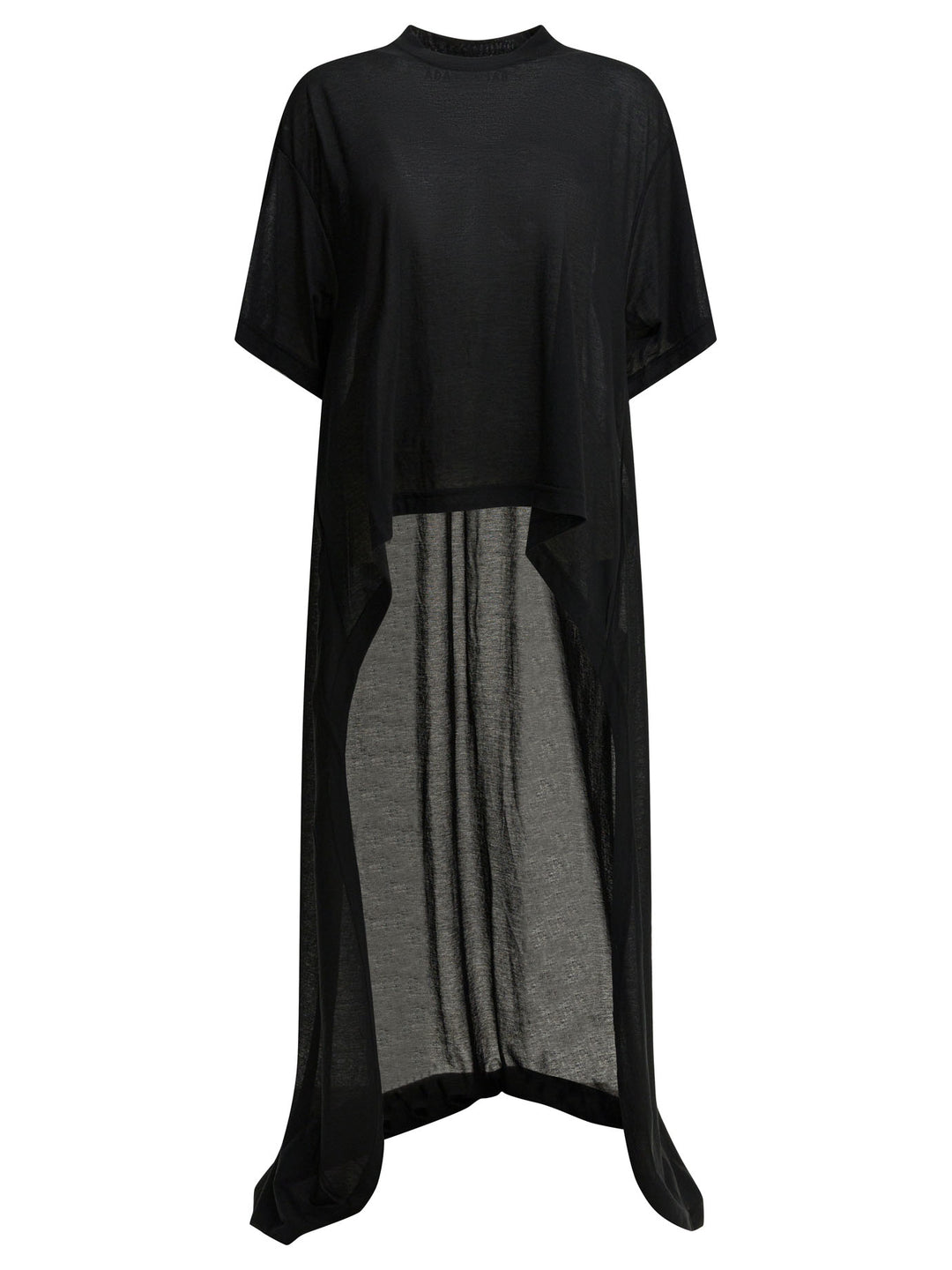 Balenciaga Crew-Neck T-Shirt With Train T-shirts - Black | bbff84bbb1548a497335fc098798917e1e6a5e8b