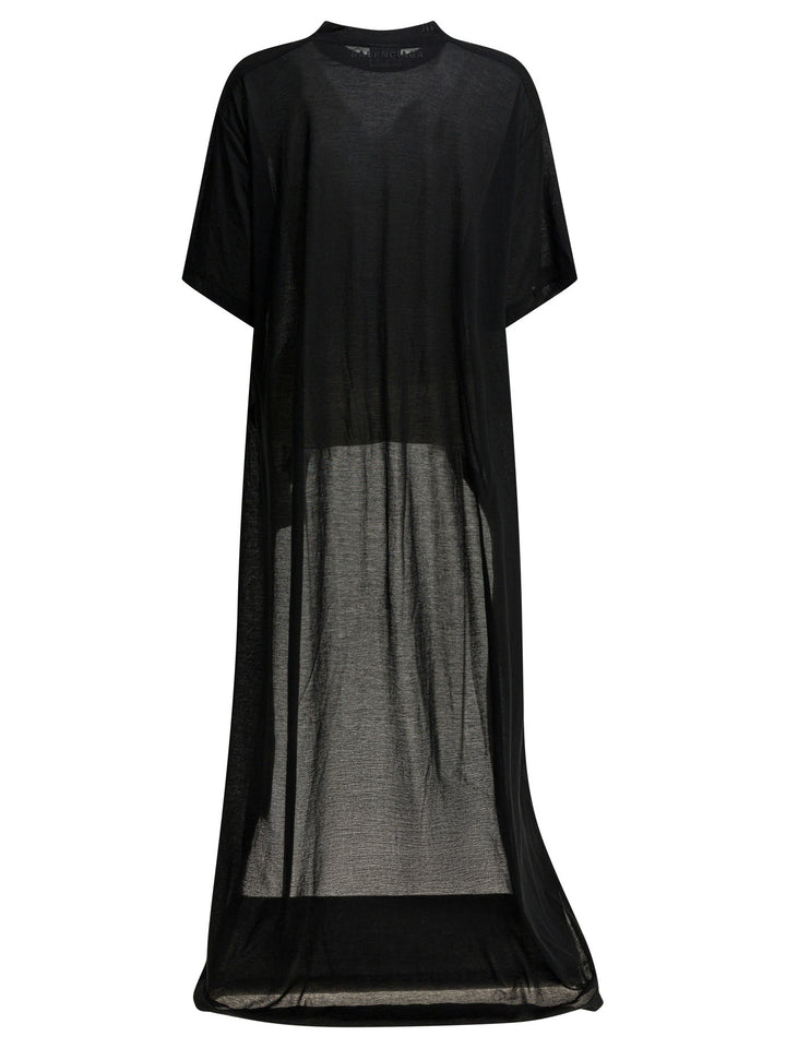 Balenciaga Crew-Neck T-Shirt With Train T-shirts - Black | 075deb6ace25255f5a016e4027275fc60a478d6e