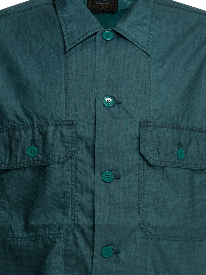 Beams Plus Mil Sht Shirts - Blue | 893f0b63c5bccfd7a9c2bbadbbf3371c2e3c873a