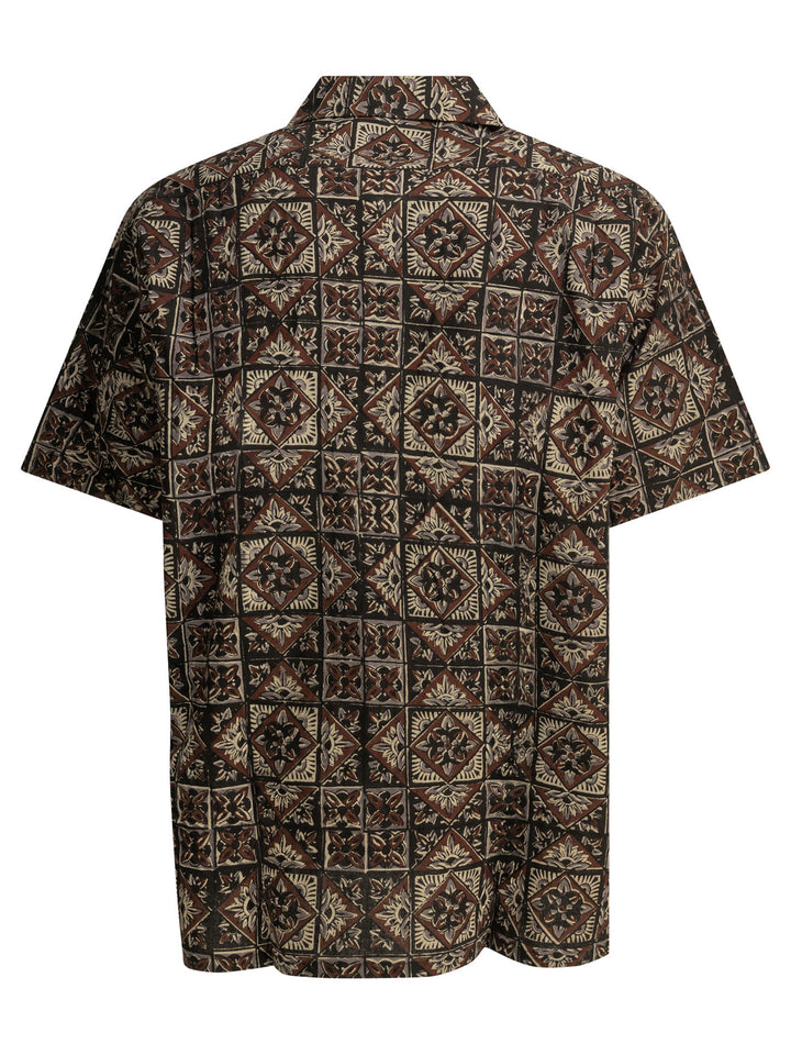 Beams Plus Block Print Shirts - Brown | 07c19f4bae10b524296c94df61a7c02c1b47872d