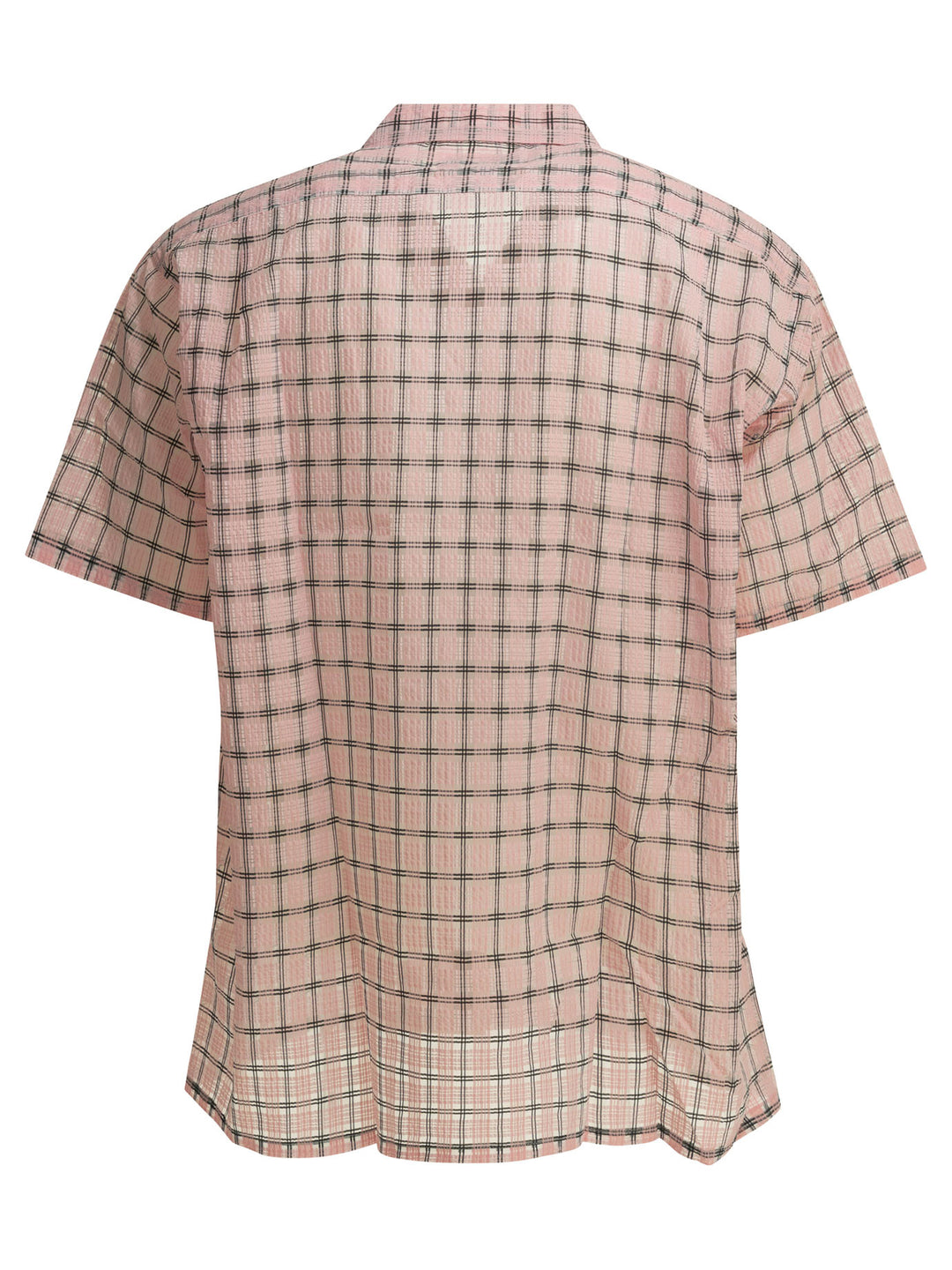 Beams Plus Open Collar Nylon Airy Plaid Shirts - Pink | 73b3d8dbd1cad949c846516e1f163a69510109a2