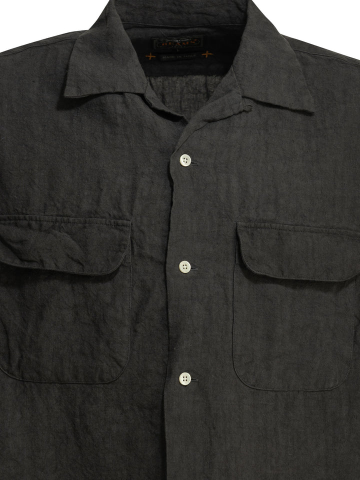Beams Plus Casual Linen Shirt Shirts - Brown | 3326fae8dbd7e3a488833f79711f696b05f20283