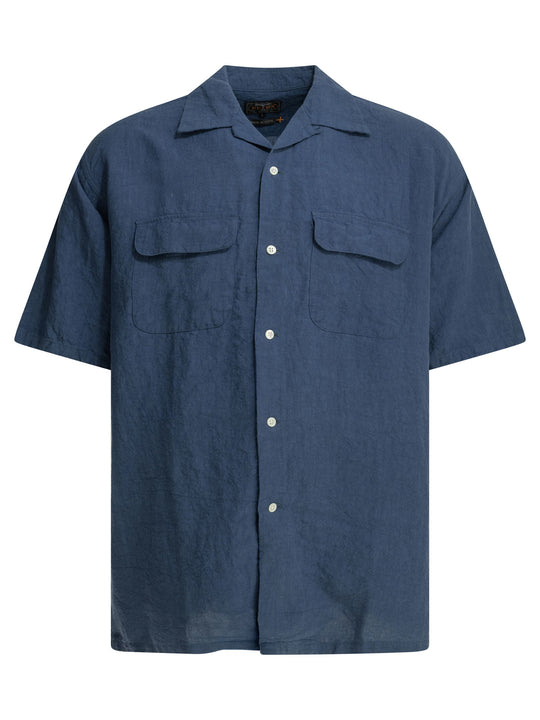 Casual Linen Shirt Shirts Blue