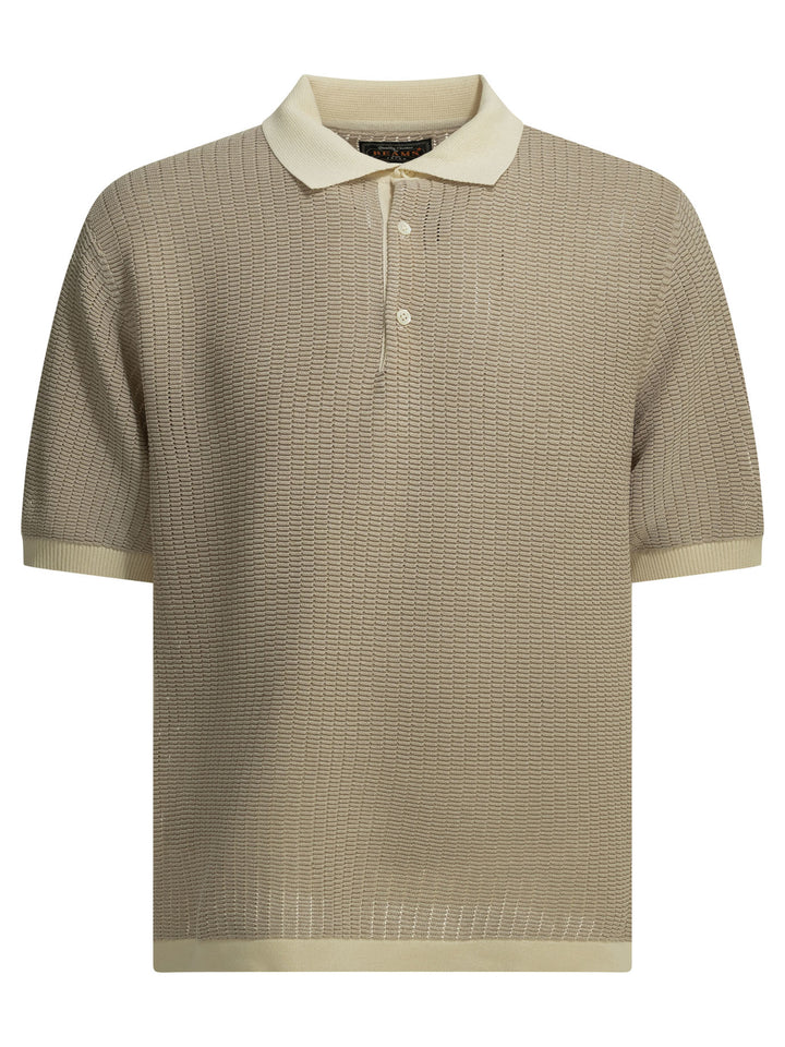 Beams Plus Polo Shirt With Buttons Made Of Washi Yarn Polo shirts - Beige | 24cf6c9e49a5b5586794a38713a11b6460c2b2be