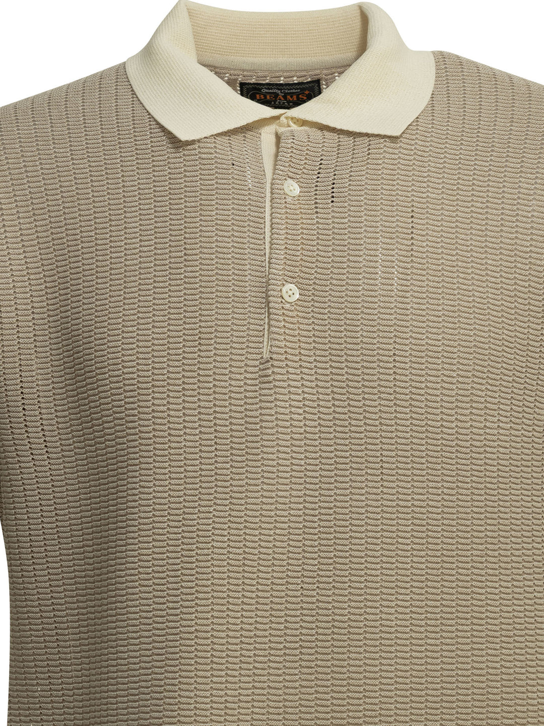 Beams Plus Polo Shirt With Buttons Made Of Washi Yarn Polo shirts - Beige | 14abc4b7115bf7ade6a8ff197fb92ed8073be584